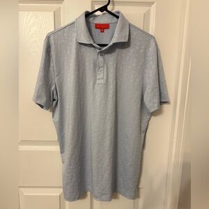 Redvanly Men's Light Blue Short Sleeve Polo